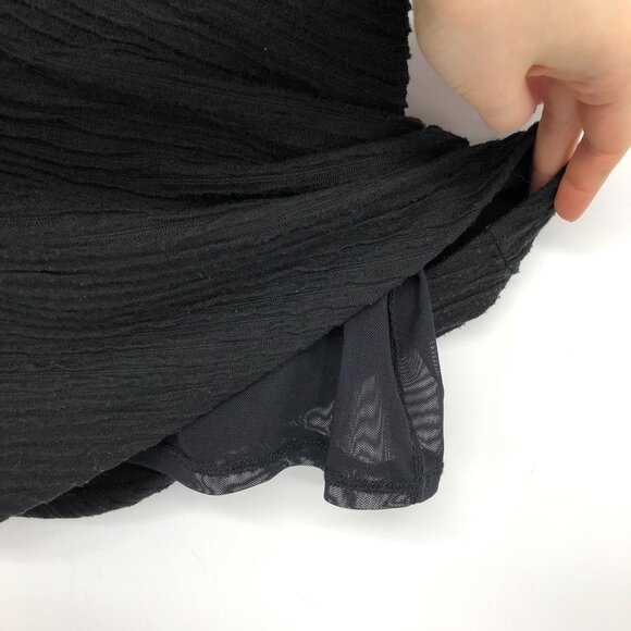 Free people Black textured “Looking for a  Stud” studded 3/4 sleeve mini dress - Picture 11 of 16